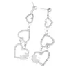 Pendientes Elegantes de Corazón con Colgante de Circonita Estilo Coreano de Lujo Ligero para Mujer Pendientes Largos Exquisitos de Pedrería Transfronterizos Europeos y Americanos Venta al por Mayor