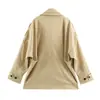 Chaqueta Corta Cortavientos de Moda Elegante para Mujer Estilo Europeo y Americano Transfronterizo 2026 Venta al por Mayor Cuello Alto Holgada 5854704