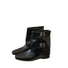 Botas Curtas Quadradas Retrô para Calça Femininas 2026 Novas Outono/Inverno Emagrecedoras Versáteis Botas Pretas Estilo Martin Botas de Moda