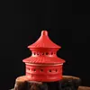 Quemador de incienso creativo Templo del Cielo de Cerámica Quemador de incienso antiguo para el hogar interior de sándalo Adornos de incienso para ceremonia de té Zen