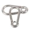 No. Gancho de resorte de 5 anillos hebilla de hierro galvanizado hebilla de seguridad hebilla de resorte hebilla para perro hebilla de seguridad mosquetón de montañismo con forma de pera de carbono
