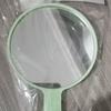 Nuevo estilo, espejo redondo plegable al por mayor, espejo cosmético de mano de un solo lado, espejo pequeño de escritorio para maquillaje DIY, espejo portátil