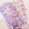 DY Dibujos Animados Conejito Lindo Infantil 3D Agitable Rellenos de Agua Manchados de Aceite Autoadhesivos Decorativos para Diarios de Niñas y Jardín de Infancia