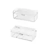 Caja de Almacenamiento Transparente Dividida para Cosméticos, Esponja para Maquillaje, Cepillo, Peine, Tocador, Esponja de Maquillaje, Caja Organizadora a Prueba de Polvo para Lápiz Labial, Habitación de Estudiantes
