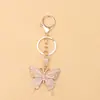 Colgante de Joyería de Mariposa Clásica Llavero de Acero Inoxidable Colgante de Coche Creativo Accesorios de Joyería de Mariposa Estéreo