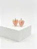Pendientes Acrílicos Coloridos de Corazón Retro Exagerados Aros de Cobre para Oreja Sensación de Lujo Ligero de Gama Alta Resina Grandes Corazones de Melocotón para el Fondo de los Pendientes Adornos para la Oreja