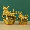 Ornamentos do zodíaco de latão Conjunto completo de Yuanbao Rato Boi Tigre Coelho Dragão Cobra Cavalo Ovelha Macaco Galinha Cobre Cão Porco Artesanato Presente