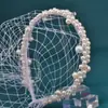 Diadema Vintage Amazónica Europea y Americana Cobertura Nupcial Banda de Malla para el Cabello Adorno para el Cabello Elegante Accesorios para el Cabello de Fiesta para Mujeres Velo para Cubrir la Cara
