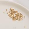 Conservación del color Cuentas de tubo de oro real envueltas en cobre de 14 quilates Cuentas de mijo japonés Cuentas antiguas 1.6 mm Cuentas sueltas para joyería DIY con cuentas hechas a mano
