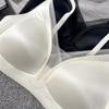 Satén Aceitoso Francés 2025 Primavera y Verano Nuevo Estilo Encaje Senos Grandes Adelgazantes Ropa Íntima Sujetador Push-Up Transpirable para Mujer