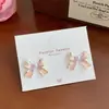 Pendientes de Amor Goteando Aceite Azul Vibrante de Verano Lujo Ligero Gama Alta para Mujer Diseño de Aguja de Plata Sensación Elegante Pendientes de Lazo