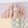 Adesivos para Unha do Pé Padrão Estéreo Zf Diamante de Imitação 3D Manicure Patch Impermeável Longa Duração Clareador Patch Completo para Unha do Pé Produto Acabado