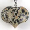 Colgante Corazón de Cristal Natural Corazón de Melocotón Moda Europea y Americana Collar Accesorios para Collares Exportación de Joyería para Ebay Amazon