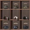 Sala de Modelos Casa de Té Estante Antiguo Juego de Té Decoración Suave Estilo Chino Nuevo Tetera Pequeña Creativa Olla de Hierro Fundido Adornos para Sala de Té