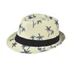 Sombrero de Sol de Verano para Hombre con Estampado de Palmera, Sombrero de Sol de Playa con Ala Pequeña, Sombrero de Papel Jazz, Sombrero de Sol