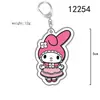 Llavero acrílico de Sanrio Cinnamoroll y My Melody, colgante para mochila, linda decoración para coche, Hongyao