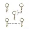 Accesorios para Joyería DIY Broche de Langosta con Cadena de Cuatro Secciones Llavero de Metal Llavero de Anillo Plano Colgante Decorativo V1045