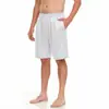 Shorts de Casa de Hielo de Seda de Verano, Caída Suave, Transpirables, de Secado Rápido, Delgados, Brillantes, Color Sólido, Shorts para Vacaciones en la Playa para Hombres y Mujeres