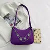 Bolsa de Moda Simple de Comercio Exterior para Mujer Bolso de Hombro de Color Sólido de Moda Bolso Pequeño Fresco de Axila Bolso Bandolera Pequeño Bolso para Mujer