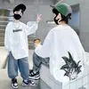 Liquidación Ropa Infantil 100% Algodón Niños Sudadera de Dibujos Animados Otoño Camiseta Básica Niño Pequeño Manga Larga Camiseta de Rayas Primavera y Otoño Top