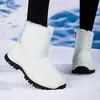 2025 Zapatos de Senderismo Gruesos Cálidos para Invierno Transfronterizos de Caña Media con Forro de Felpa Botas de Nieve Zapatos para Mujer con Algodón Añadido Botas de Senderismo Altas
