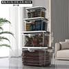 Caixa de Armazenamento Transparente Caixa de Armazenamento Extra Grande Organizador de Brinquedos Doméstico Caixa de Armazenamento de Plástico para Roupas e Lanches Porta-malas