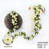 Trepadeiras de Rosa Simuladas, Paisagismo Interno, Flores Artificiais de Plástico, Decoração de Casamento, Plantas Trepadeiras Decorativas para Sala de Estar Atacado