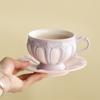 Juego de taza y platillo de café de cerámica nórdica, entrada francesa, taza y platillo de té perfumado de lujo, plato de postre, azucarero, juego de té de la tarde para restaurante