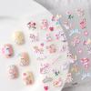 Nueva Tecnología 5D Pegatinas para Uñas Fábrica Lindas Rococo Dulce Mascota Conejo Arte de Uñas Pegatinas en Relieve Pegatinas 3D para Rostro