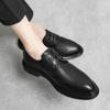 Zapatos Brogue de Cuero Transfronterizos para Hombre en Verano Transpirables Estilo Coreano Business Casual Calado Traje Padrinos de Boda Zapatos de Novio para Boda