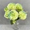 Flores Artificiais de Peônia Estilo Europeu com 7 Cabeças para Decoração de Casamento, Flores Artificiais para Exibição na Sala de Estar, Arranjos Florais, Decoração de Arco de Casamento