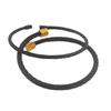 Pulsera de cuerda de cáñamo de acero inoxidable abierta 3D oro duro pulsera de alambre de acero DIY con cuentas pulsera de cadena básica joyería de acero de titanio