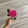 Flor de Rosa Artificial de Veludo Única para Decoração de Casa, Arranjo de Parede de Flores Cascata de Rosas, Arranjo de Chão de Flores Artificiais para Casamento
