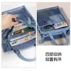 Bolsa Transparente Vertical Teste de Papel Aluno Ensino Fundamental Bolsa de Reforço Espessa Durável Grande Capacidade Multicamadas Bolsa de Armazenamento para Estudo