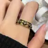Anillo Vintage Resistente con Acabado Desgastado de Plata de Ley S925 para Mujer, Diseño Abierto Ajustable, Anillo de Dedo Índice de Gama Alta de Nicho, Joyería Nueva