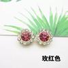 Doble borde de girasol flor de pedrería color diy lazo hebilla de diamante placa costura a mano accesorios de diamantes para ropa al por mayor
