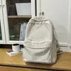 Mochila de Pana para Mujer 2025 Nuevo Estilo Coreano Simple Estudiante de Secundaria Gran Capacidad Casual Mochila Escolar de Pana para Mujer