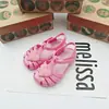 Sandalias Melissa para Niñas Estilo Nuevo 2026 con Punta Cerrada, Diseño Hueco y Correas de Velcro, Zapatos de Playa para Niñas, Zapatos de Cristal Fragantes