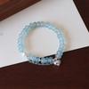 Pulsera Celebridad de Internet de Dopamina Diseño de Nicho Femenino Sentido Avanzado Pulsera de Cristal con Perlas Chinas Nuevas Joyería de Pulsera de Moda