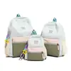 Mochila de Nailon con Bloques de Color Estilo Coreano, Bolso Escolar Versátil para Estudiantes, Bolso de Pecho Multifuncional para Deportes al Aire Libre, Bolso de Hombro para Ciclismo de Pareja