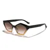 Óculos de Sol Poligonais Estilosos Leen 2026 Estilo Gatinho para Homens e Mulheres, Óculos de Sol Protetores Estilo Desfile de Moda de Celebridades Tendência