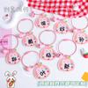 Colgante acrílico personalizado de fábrica con apellido de conejo lindo 100 nombre familiar personalidad joyería colgante para mochila escolar llavero creativo