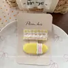Nuevo Pasador para el Cabello Infantil de Encaje a Cuadros Dulce Estilo Coreano con Flequillo Lateral de Tela, Accesorio Ovalado Versátil para el Cabello