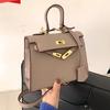 Bolso de mujer 2022 nuevo, moda europea y americana, estampado de palmeras, bolso Kelly portátil, textura simple, bolso de mensajero de hombro, venta al por mayor