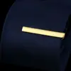 Clip de Corbata de Moda Corto Dorado para Hombre Espejo Plateado Estrecho para Corbata Personalidad Especial Temperamento Clip de Corbata