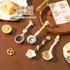Colher Fofa de Cerâmica Colorida Sob Esmalte, Colher de Cabo Longo com Aparência Sofisticada, Colher de Arroz de Desenho Animado, Colher de Café, Colher para Mexer, Colher para Crianças