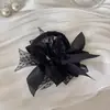 Goma para el Pelo con Lazo de Encaje Estilo Perezoso, Diadema de Cola de Caballo de Moda y Versátil, Goma para el Pelo de Niña Estilo Coreano, Banda de Goma de Alta Elasticidad