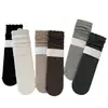 Calcetines de Encaje con Patrón Oculto Estilo Otoño e Invierno Calcetines Largos Sueltos Transpirables Absorbentes de Sudor Calcetines de Media Pantorrilla para Mujer Calcetines Lolita para Niñas