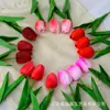 Tulipán, flor falsa, decoración del hogar, tacto de PU, flor artificial, foto de simulación, fábrica de flores falsas, ramo de boda al por mayor