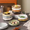 Vajilla rústica de cerámica hecha a mano estilo japonés, platito vintage para aperitivos, postres, platos fríos, cuenco de cerámica para salsas, platito para salsas de restaurante